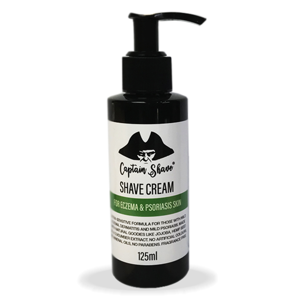 Shave Cream for Eczema & Psoriasis Skin 125 ml Captain Shave Australia